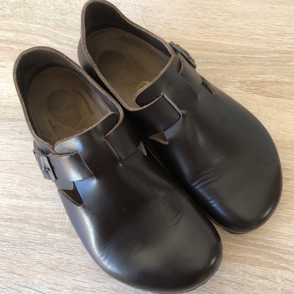 Birkenstock Dark Brown Oiled Leather London 40 M7 L9 Shoes